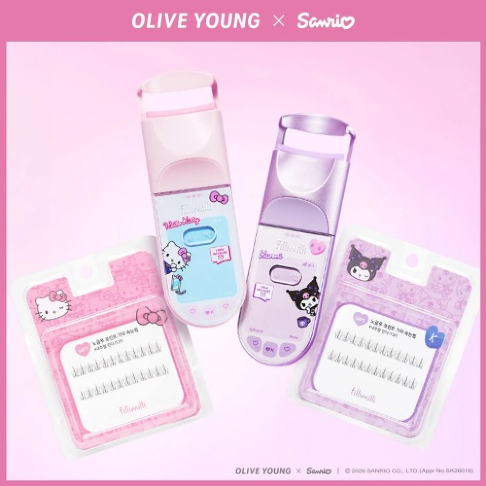 OY韓國預訂優惠 Fillimilli Heating Eyelash Curler 充電式溫熱睫毛夾 *Hello Hitty / Kuromi